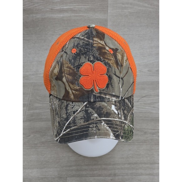 Black Clover Other - Black Clover Trucker Hat Cap L/XL Orange Camouflage Mesh Back Hunting Camo
